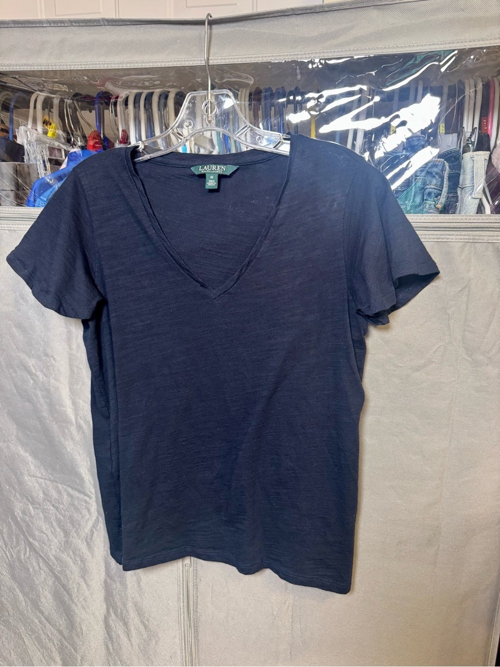 Ralph Lauren Navy V-Neck Short Sleeve Tee